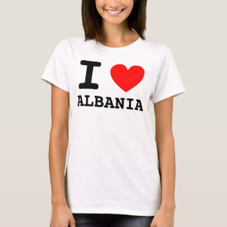 T-shirt I Heart Albanie chemise