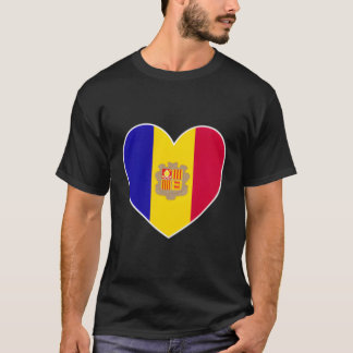 T-shirt I Heart Andorra - Fun Andorra Drapeau Coeur