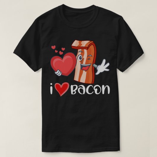 T-shirt I Heart bacon (Design devant)