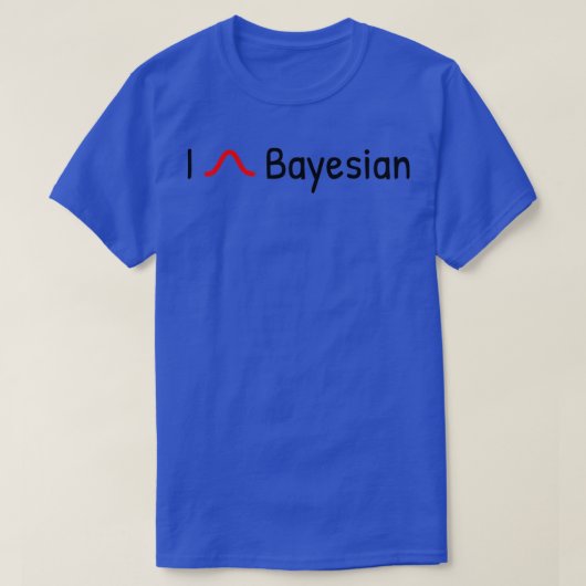 T-shirt I Heart bayésien (Design devant)