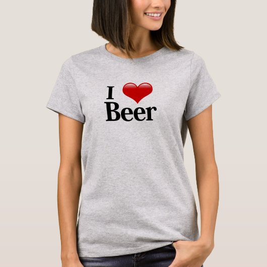 T-shirt I Heart Beer (Devant)