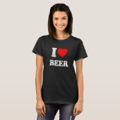 T-shirt I Heart Beer I Love Beer Alcohol Drop 2 (Devant entier)