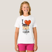 T-shirt I Heart Cake I Love Cake (Devant entier)
