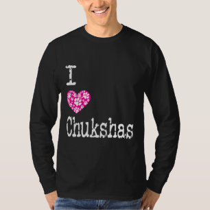 T-shirt I Heart Chukshas Love Chuksha Husky Chien se repro