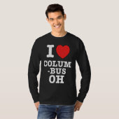T-shirt I Heart Columbus Ohio, OH Love (Devant entier)