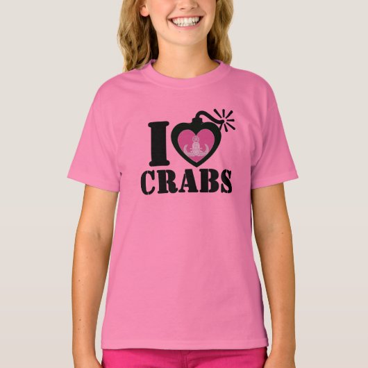 T-shirt I Heart Crabs (Devant)
