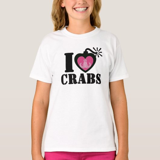 T-shirt I Heart Crabs (Devant)