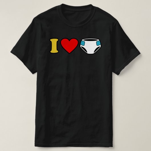 T-shirt I HEART DIAPERS (Design devant)