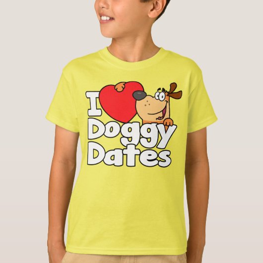 T-shirt I Heart Doggy Dates (Devant)