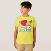 T-shirt I Heart Doggy Dates (Devant entier)