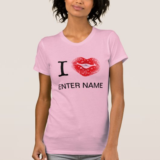 T-SHIRT I_HEART___, ÉCRIVENT LE NOM (Devant)