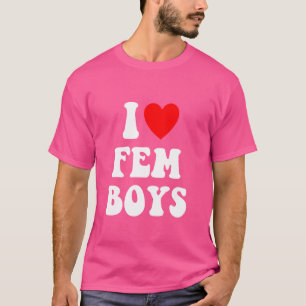 T-shirt I Heart Femboys Love Fem Boy Femboy Gay LGBTQIA