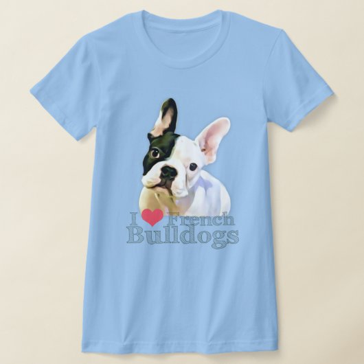 T-shirt I Heart French Bulldogs  (Poser)