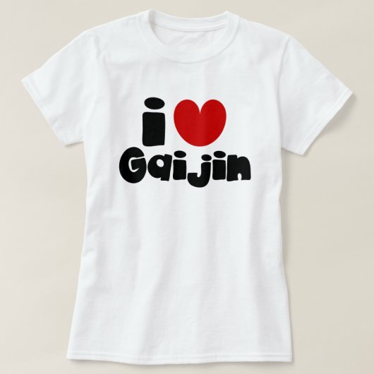 T-shirt i heart Gaijin (Design devant)