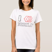 T-shirt I Heart Geek ASCII ART (Devant)