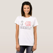 T-shirt I Heart Geek ASCII ART (Devant entier)