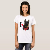 T-shirt I Heart German Shepherd J'aime Shepards (Devant entier)