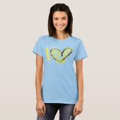 T-shirt I Heart Graffiti Jaune (Devant entier)
