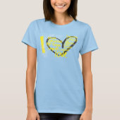 T-shirt I Heart Graffiti Jaune (Devant)