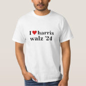 T-shirt i heart harris walz président des élections de 202 (Devant)