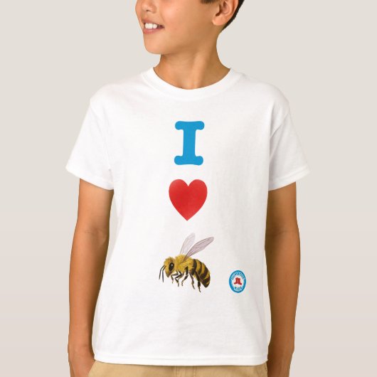 T-shirt I Heart Honey Bees Youth (Devant)