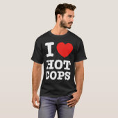 T-shirt I Heart Hot Cops Premium (Devant entier)