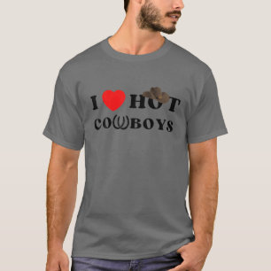 T-shirt I Heart Hot Cowboys I Love Hot Cowboys