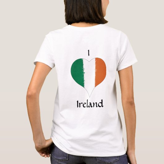 T-shirt I Heart Ireland Drapeau irlandais (Dos)