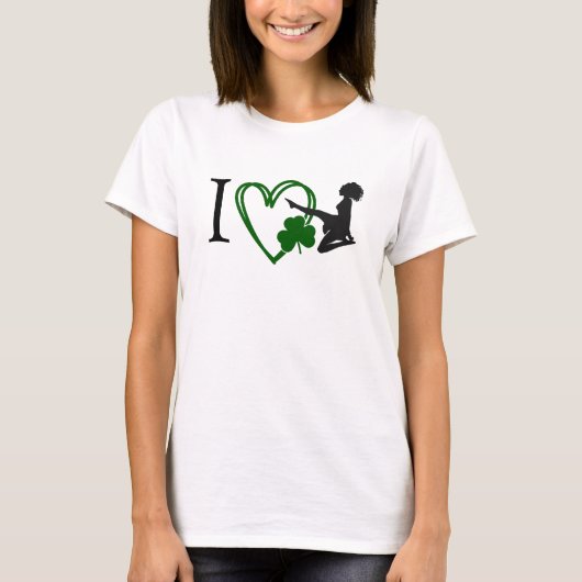 T-shirt I Heart Irish Dance - Soft Shoe Irish Dancer (Devant)