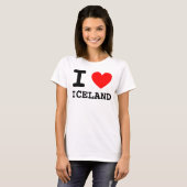 T-shirt I Heart Islande Chemise (Devant entier)