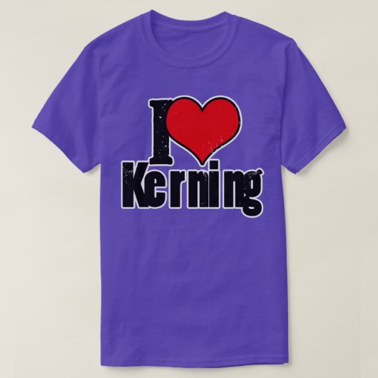 T-shirt I Heart Kerning (Design devant)