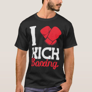 T-shirt I Heart Kick Boxing Titre Boxe