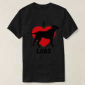 T-shirt I Heart Labs Great for Labrador Retriever Owners (Design devant)