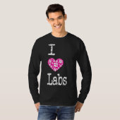 T-shirt I Heart Labs Love Labrador Chig Breeds Conditionné (Devant entier)