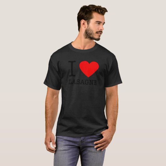 T-shirt I Heart Lasagne Italian Food Pasta Italy Eater (Devant entier)