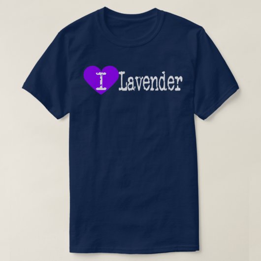 T-shirt I Heart Lavender Love Lavender Lavandula (Design devant)