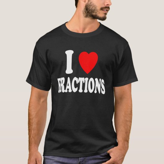 T-shirt I Heart Loss Fractions Math Arithmétique Enseignan (Devant)