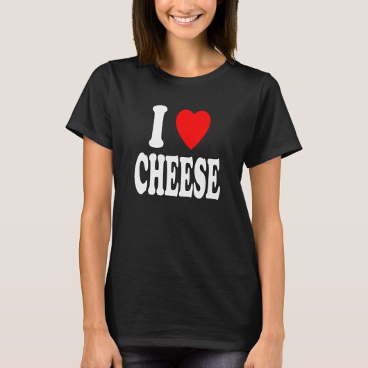 T-shirt I Heart (Love) Cheese Low Carb Keto (Devant)