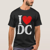 T-shirt I Heart Love Dc Washington D C Souvenir désorganis (Devant)