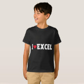 T-shirt I Heart Love Excel Data Spreadsheet Lover (Devant entier)