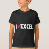 T-shirt I Heart Love Excel Data Spreadsheet Lover (Devant)