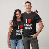 T-shirt I Heart Love Hockey Boys Patinage Ice Attraction H (Unisexe)