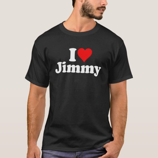 T-shirt I Heart Love Jimmy Jim James 1 (Devant)