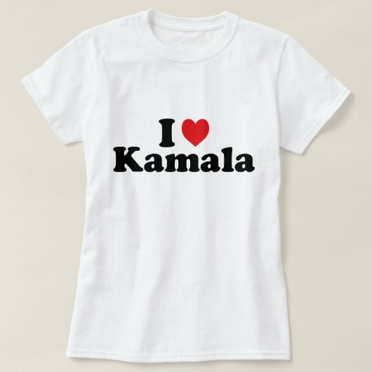 T-shirt I HEART LOVE KAMALA HARRIS I love fun kamala 24 (Design devant)