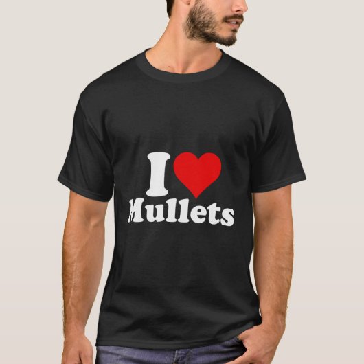 T-shirt I Heart Love Mullets (Devant)