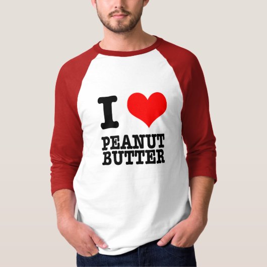 T-SHIRT I HEART (LOVE) PEANUT BETTER (Devant)