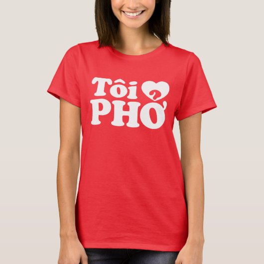 T-shirt I Heart (Love) Pho (Tôi PHỞ) (Devant)