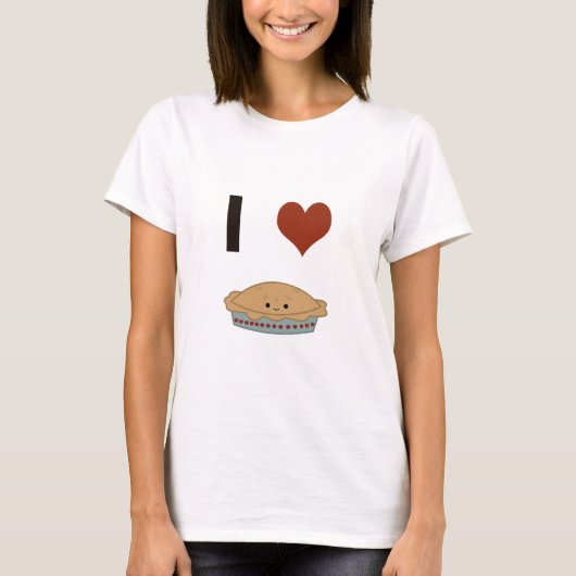 T-shirt I heart (love) Pie (Devant)