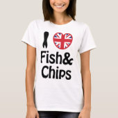 T-shirt I Heart [Love] Poisson & Chips (Devant)