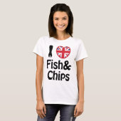 T-shirt I Heart [Love] Poisson & Chips (Devant entier)